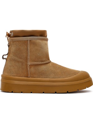 Derimod Kadın Taba Kalın Tabanlı Süet Deri Teddy Bot 25WFD405310