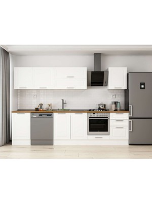 Alvinka 310X210 cm Mbr_c Mutfak Dolabı Beyaz Beyaz M-E90S50S50-2