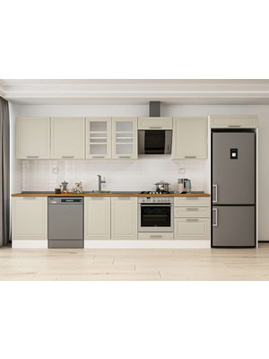 Alvinka 410X222 cm Mbr_c Mutfak Dolabı Beyaz Kumtaşı MB-E90S60S60-3