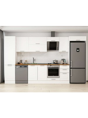 Alvinka 385X222 cm Mbr_c Mutfak Dolabı Beyaz Beyaz MBB-E90B50S45-2