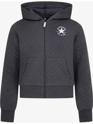 Converse Star Pointelle Çocuk Siyah Sweatshirt