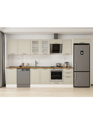 Alvinka 375X222 cm Mbr_c Mutfak Dolabı Beyaz Kumtaşı MB-E80S50S45-3