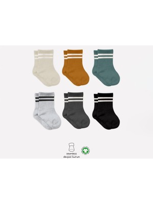 Bistyle 6'lı Çemberli Penye Çorap 10102