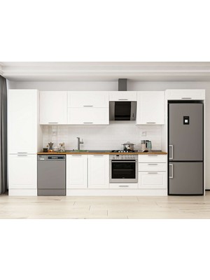 Alvinka 400X222 cm Mbr_c Mutfak Dolabı Beyaz Beyaz MBB-E80B60S60-2
