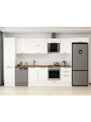 Alvinka 390X222 cm Mbr_c Mutfak Dolabı Beyaz Beyaz MBB-E90B50S50-2