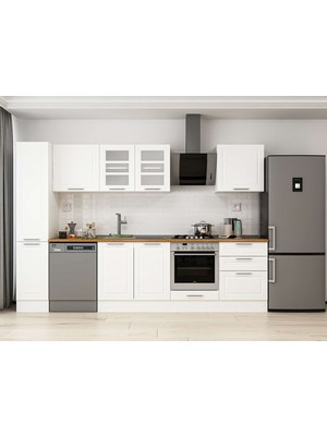 Alvinka 310X210 cm Mbr_c Mdf Mutfak Dolabı Beyaz Beyaz MB-E90B40S60-3