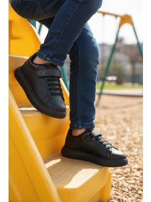 Walkway 150 F Cırtlı Siyah Unisex Çocuk Spor Ayakkabı