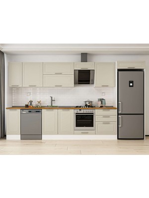 Alvinka 380X222 cm Mbr_c Mutfak Dolabı Beyaz Kumtaşı MB-E80S40S60-2