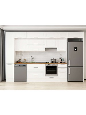 Alvinka 375X240 cm Mbr_c Mutfak Dolabı Beyaz Beyaz MBB-E90B40S45-1