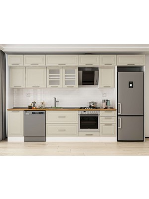 Alvinka 380X240 cm Mbr_c Mutfak Dolabı Beyaz Kumtaşı MB-E90S45S45-3