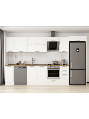 Alvinka 370X222 cm Mbr_c Mutfak Dolabı Beyaz Beyaz MB-E90S40S40-2