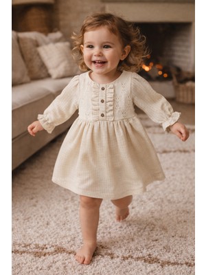 Baby Hola 0-24 Ay Dantel Detaylı Kız Çocuk Bebek Elbise 2016