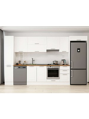 Alvinka 375X222 cm Mbr_c Mutfak Dolabı Beyaz Beyaz MBB-E90B40S45-1