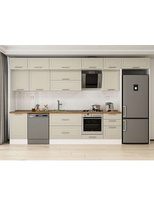 Alvinka 380X240 cm Mbr_c Mutfak Dolabı Beyaz Kumtaşı MB-E80S50S50-2