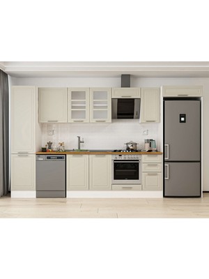 Alvinka 380X222 cm Mbr_c Mutfak Dolabı Beyaz Kumtaşı MBB-E90B50S40-3