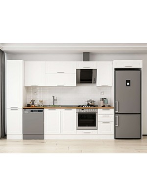 Alvinka 380X222 cm Mbr_c Mutfak Dolabı Beyaz Beyaz MBB-E90B45S45-2