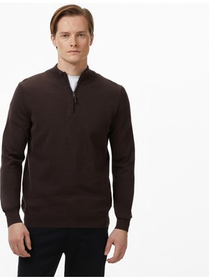 Nautica Erkek Kahverengi Classic Fit Kazak