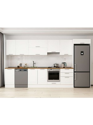 Alvinka 395X222 cm Mbr_c Mdf Mutfak Dolabı Beyaz Beyaz MB-E90S45S60-1