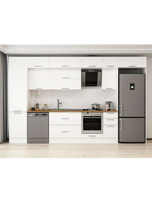 Alvinka 370X240 cm Mbr_c Mutfak Dolabı Beyaz Beyaz MBB-E80B50S40-2