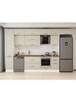Alvinka 380X240 cm Mbr_c Mutfak Dolabı Beyaz Kumtaşı MBB-E90B45S45-2