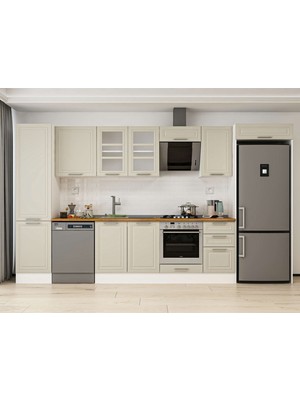 Alvinka 385X222 cm Mbr_c Mutfak Dolabı Beyaz Kumtaşı MBB-E90B50S45-3