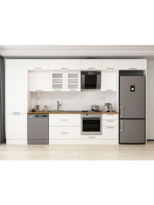Alvinka 385X240 cm Mbr_c Mdf Mutfak Dolabı Beyaz Beyaz MBB-E80B60S45-3