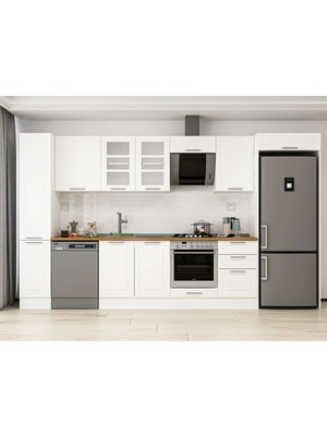 Alvinka 370X222 cm Mbr_c Mutfak Dolabı Beyaz Beyaz MBB-E80B40S50-3