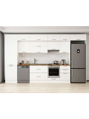 Alvinka 400X240 cm Mbr_c Mutfak Dolabı Beyaz Beyaz MBB-E90B60S50-1