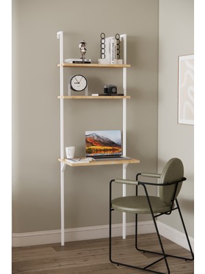 Solto Home OC8-44 Kitaplıklı Çalışma Masası | Modern, Çok Amaçlı Ofis & Bilgisayar Masası