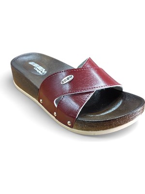 Esem 0047 Z 0012 Kadın Günlük Comfort Yazlık Terlik Bordo