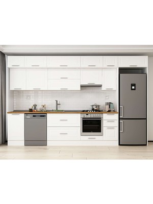 Alvinka 375X240 cm Mbr_c Mutfak Dolabı Beyaz Beyaz MB-E90S45S40-1