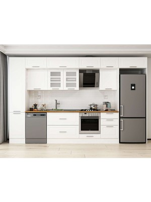 Alvinka 385X240 cm Mbr_c Mdf Mutfak Dolabı Beyaz Beyaz MBB-E90B45S50-3