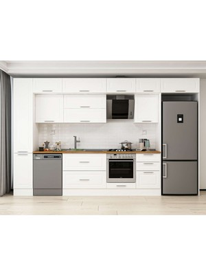 Alvinka 380X240 cm Mbr_c Mutfak Dolabı Beyaz Beyaz MBB-E90B40S50-2