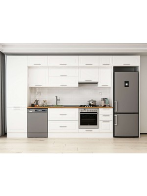 Alvinka 380X240 cm Mbr_c Mutfak Dolabı Beyaz Beyaz MBB-E80B60S40-1