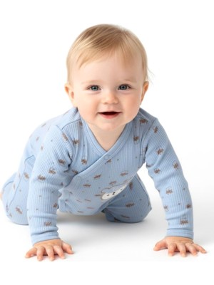 Sebi Bebe Kruvaze Geyikli Patiksiz Tulum 1143