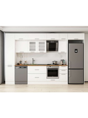 Alvinka 375X240 cm Mbr_c Mdf Mutfak Dolabı Beyaz Beyaz MBB-E90B45S40-3