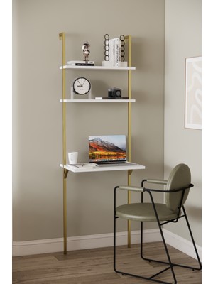 Solto Home OC8-23 Kitaplıklı Çalışma Masası | Modern, Çok Amaçlı Ofis & Bilgisayar Masası