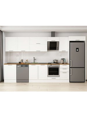 Alvinka 385X222 cm Mbr_c Mdf Mutfak Dolabı Beyaz Beyaz MB-E80S60S45-2