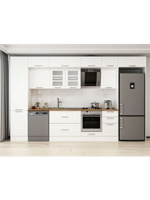 Alvinka 375X240 cm Mbr_c Mdf Mutfak Dolabı Beyaz Beyaz MBB-E80B50S45-3