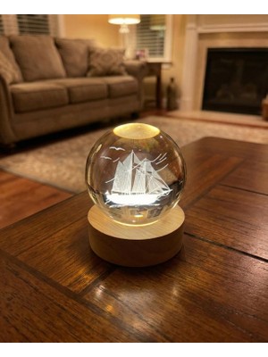 Aludra Craft Studio Kristal LED Işıklı Küre