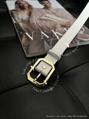 Fiori Köşeli Toka Kadın Kemeri, Pantolon Kemeri, Ceket Kemeri, Elbise Kemeri