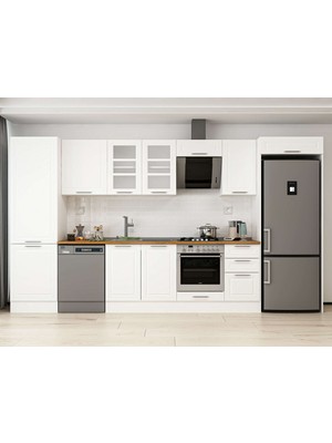 Alvinka 385X222 cm Mbr_c Mutfak Dolabı Beyaz Beyaz MBB-E80B60S45-3