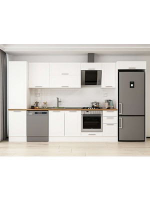 Alvinka 370X222 cm Mbr_c Mutfak Dolabı Beyaz Beyaz MBB-E80B50S40-2