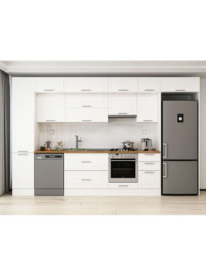 Alvinka 370X240 cm Mbr_c Mutfak Dolabı Beyaz Beyaz MBB-E80B45S45-1
