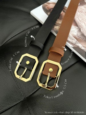 Fiori Köşeli Toka Kadın Kemeri, Pantolon Kemeri, Ceket Kemeri, Elbise Kemeri