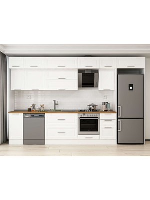 Alvinka 375X240 cm Mbr_c Mdf Mutfak Dolabı Beyaz Beyaz MB-E90S40S45-2