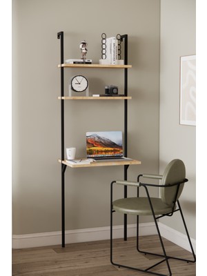 Solto Home OC8-14 Kitaplıklı Çalışma Masası | Modern, Çok Amaçlı Ofis & Bilgisayar Masası