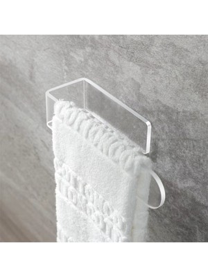 Akrilik 8mm Şeffaf Pleksiglas Havlu, Kağıt Rulo Havluluk, Peçetelik, Yapışkanlı Tasarım, Banyo Askısı