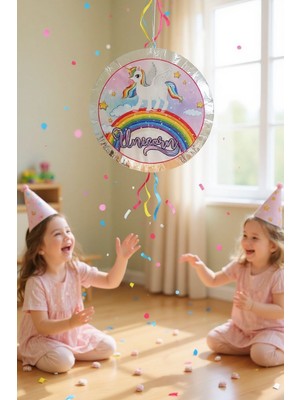 Cadde Süs Unicorn Temalı Pinyata ve Sopası