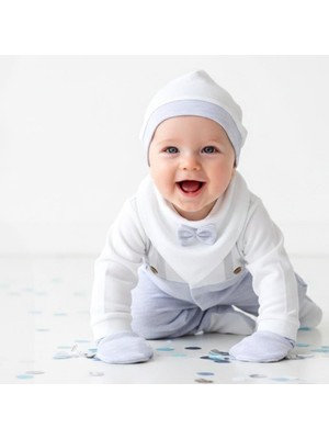 Sebi Bebe Papyonlu Yaka Baskılı 5'li Hastane Çıkış Seti 2045